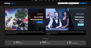 Betway's classic homepage.